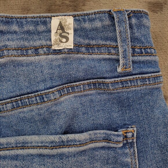 Altard State Jeans Womens Size 31 Blue Wide Leg High Rise Large Pockets Crop - Picture 13 of 13
